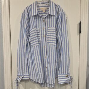 Michael Kors Striped Button Down